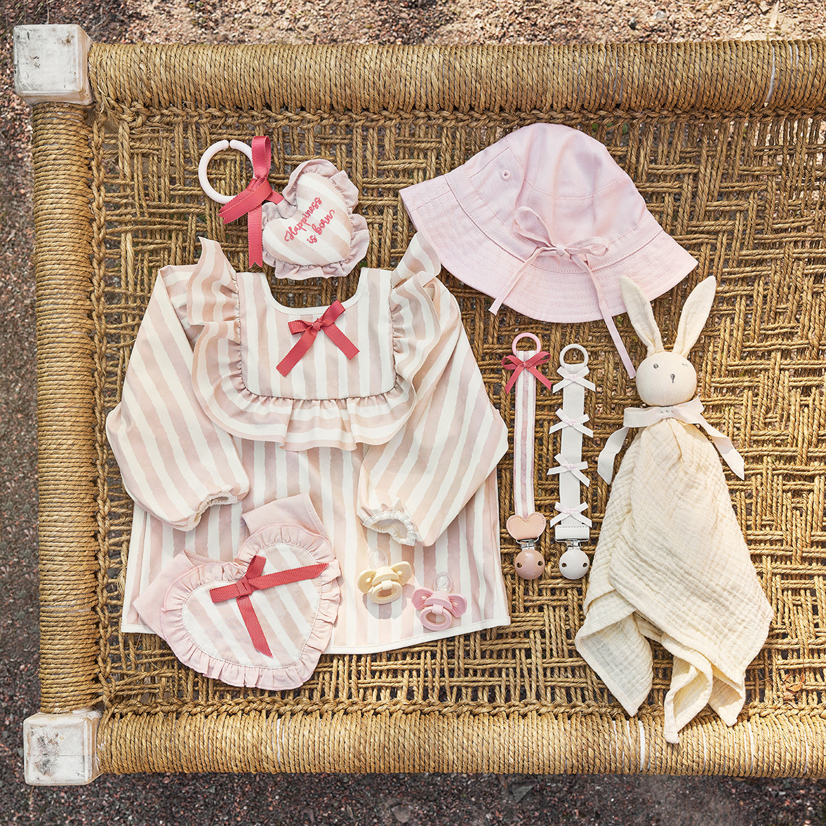 おしゃぶり Binky Bow - Misty Pink (3ヶ月~)