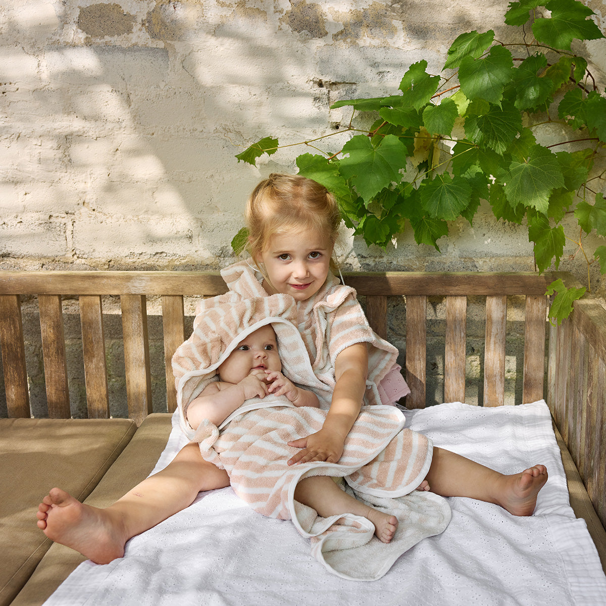 エプロン&タオルポンチョ - Powder Pink Set