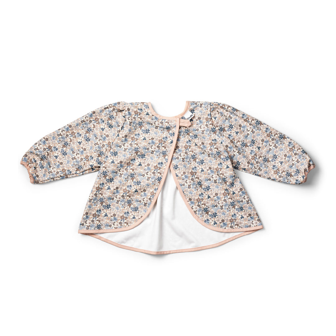 長袖お食事エプロン - Blue Garden Light