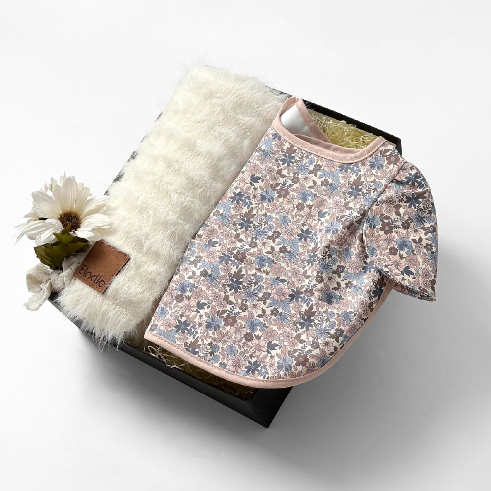 エプロン&ニットブランケットセット Blue Garden Vanilla Set