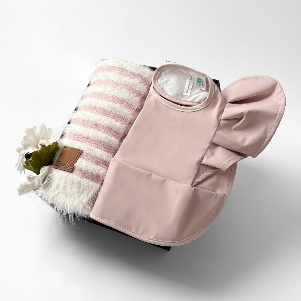 エプロン&ニットブランケットセット Powder Pink Set