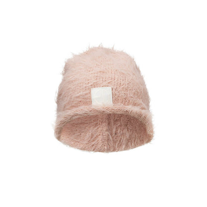 ファーリー ニット ビーニー -Powder Pink  3-10歳