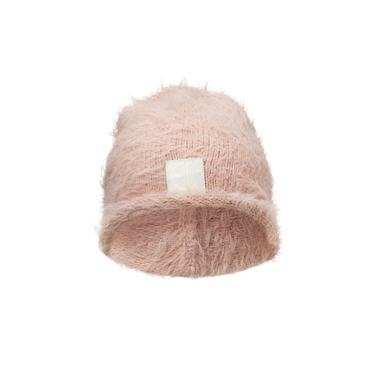 ファーリー ニット ビーニー -Powder Pink  3-10歳