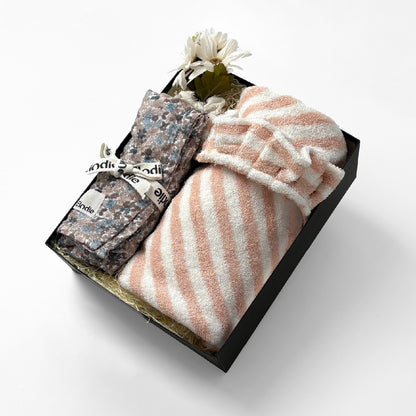 フードタオル＆ブランケットセット Candy stripes Set