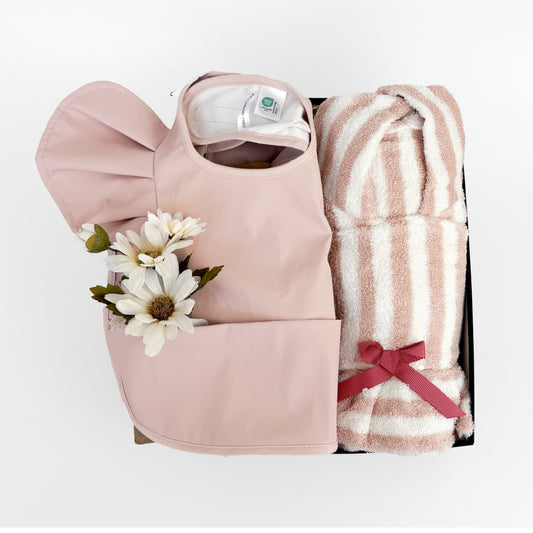 エプロン&タオルポンチョ - Powder Pink Set