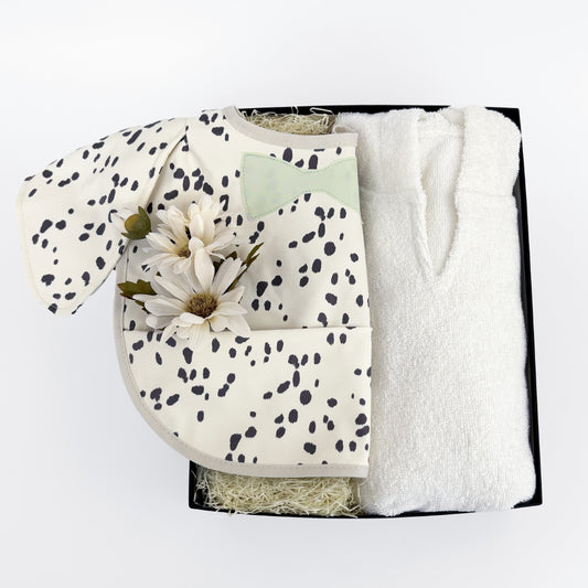 エプロン&タオルポンチョ - Dalmatian Dots Set