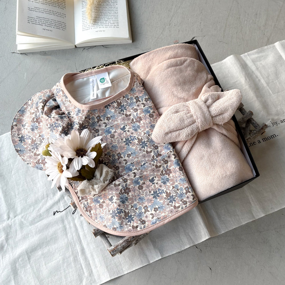 エプロン＆タオルセット - Blue Garden Pink Set