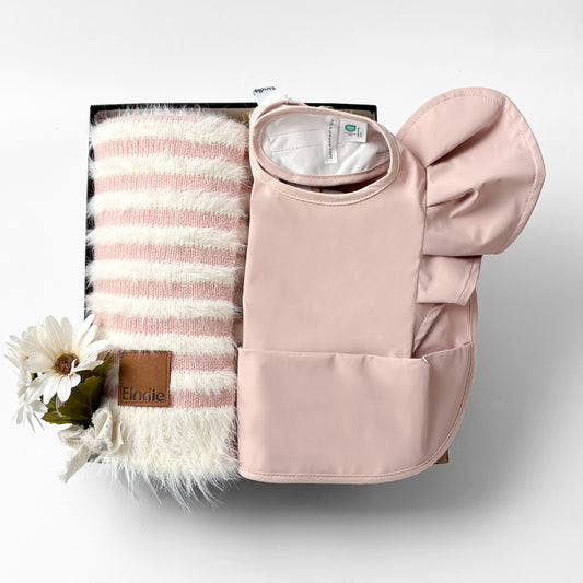 エプロン＆ニットブランケットセット Powder Pink Set