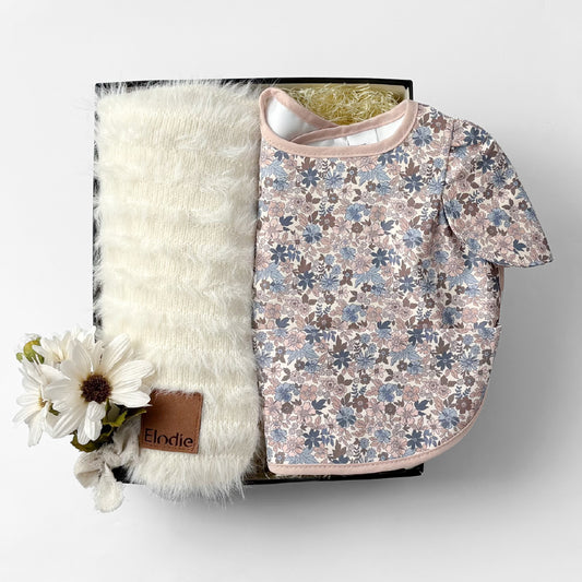 エプロン＆ニットブランケットセット Blue Garden Vanilla Set