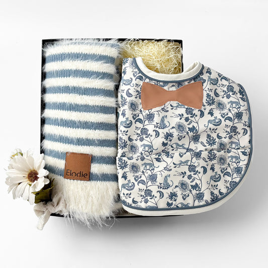 エプロン＆ニットブランケットセット Garden Leo  Blue  Set